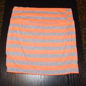 Gray & Salmon Mini Skirt